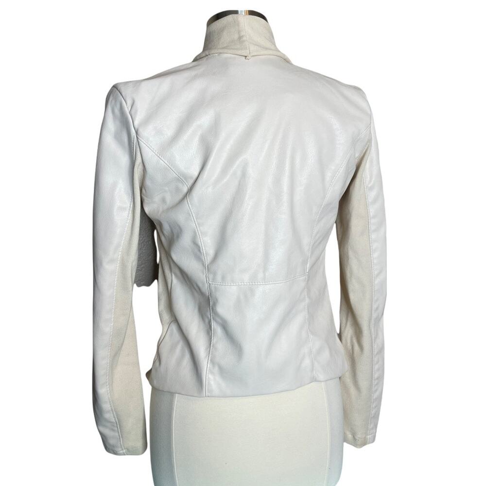 BLANK NYC Private Practice Wrap Jacket Cream Smal… - image 4